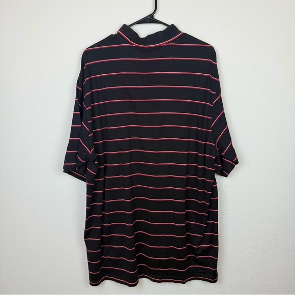 Nicklaus Golf Black Red Stripe Polo Shirt XL Cotton Double Mercerized Classic - Picture 3 of 6